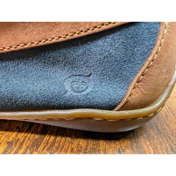 Born Men\'s Andes Penny Loafers 9 M Navy Blue Brown Leather Slip On Driving Shoes main image 4